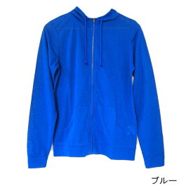 [即出荷] [ブルー] パーカー レディース 薄手 UVパーカー 2764-80 2543 夏 春 uvカットパーカー uv uvカット フード ジップアップ 長袖 ビーチ プール アウトドア スポーツ 紫外線対策 日焼け対策 冷房対策 無地