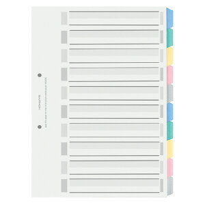 【コクヨ】仕切りカードPPA4S2穴10山1組 シキ-P120