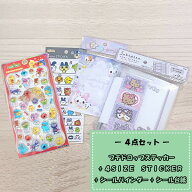 プチドロップステッカー セサミストリート デフォルメ + 4SIZE　STICKER + シールバインダー + シール台…