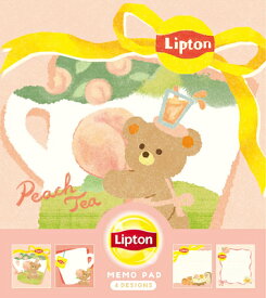 古川紙工 数量限定 リプトン BEAR'S TEA STAND メモパッド ピーチティー Lipton LM329 FURUKAWASHIKO