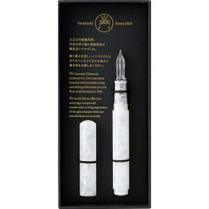 ガラスペン オーロラ ロング キャップ付 ジェリーホワイト ギターガラスペン GLAAL-JW 寺西化学