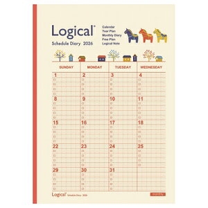 ナカバヤシ ロジカルダイアリー 2026年 月間ノートタイプ A5 ウマ 干支 NS-A502-26AE Nakabayashi