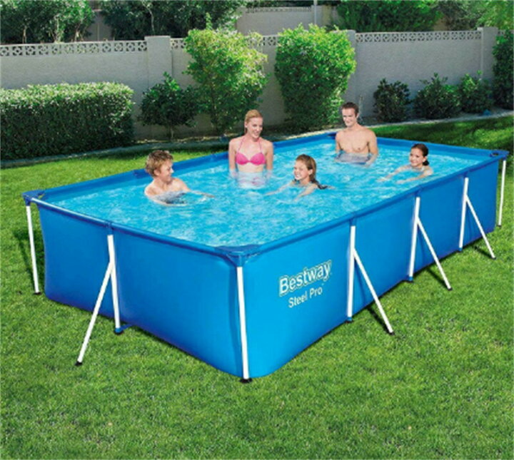楽天市場】Bestway 56404 Rectangular Frame Pool ベストウェイ マイ Bestway 56404 ビニールプール 300cm×201cm×66cm