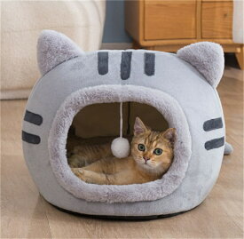 猫ベッド ねこ ハウス 冬 猫のベッド 洗える 暖かい 子犬 小型犬 ベッド ドーム型 キャット ベッド もこもこ クッション付き ふかふか 室内用 北欧風