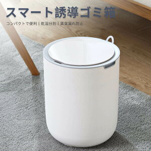 お買い物マラソン【P5倍】スマート防水センサーゴミ箱 コンパクトで便利 乾湿分別 異臭漏れ防止 乾湿分別 環境にやさしくて便利 隠し式収納穴 固定したごみ袋は滑りにくい