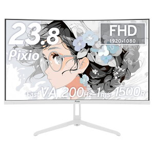 Pixio PXC248 Wave Q[~Oj^[ 23.6C` FHD 200Hz Fast VA p  zCg pXe sN u[ F 킢 Q[ fBXvC Q[ j^[ J[u Ȗ sNVI ps5 fps pc