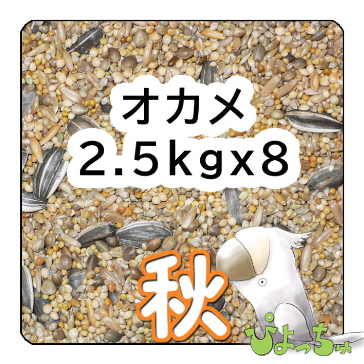 楽天市場 ぴよっちゅ オカメ秋用ブレンド 2 5kg 8 鳥の餌 インコ えさ ぴよっちゅ 楽天市場店