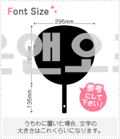 ハングル切り文字セット　【オンエンオフ(ONF)】1文字のサイズ：3L(うちわ最大サイズ)素材：カッティングシート