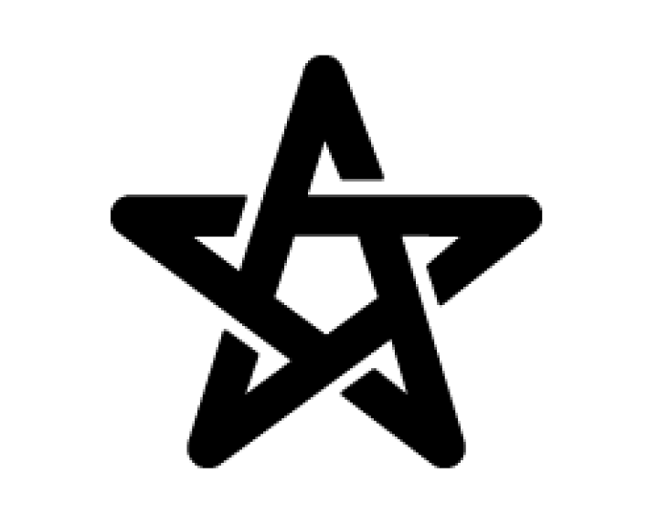 楽天市場】切り文字 【五芒星1】サイズ：S(80×80mm)素材：カッティング