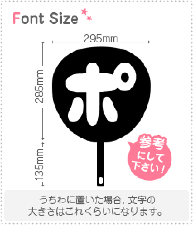 楽天市場】切り文字 【チェリーポ1】サイズ：3L(うちわ最大サイズ)素材