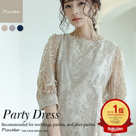 【5%OFFクーポン配布中】パーティードレス 結婚式 ドレス ワンピース 刺繍ドレス 大きいサイズ 体型カバー レース 上品 お呼ばれ パーティードレス 春 夏 秋 冬 服装 七五三 謝恩会 袖あり レース ウエスト 調節 調節 Party dress