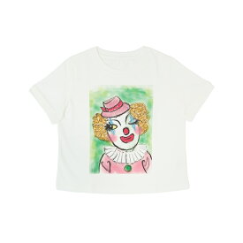 最新作!!【Place D'UJI】ピエロショートTシャツ Tシャツ/カットソー レディース ショート丈 イラスト アート かわいい プリントTシャツ プラスドゥウジ 送料無料