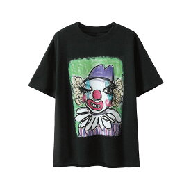 最新作!!【Place D'UJI】ピエロTシャツ Tシャツ/カットソー レディース メンズ 男女兼用 ユニセックス イラスト アート かわいい プリントTシャツ プラスドゥウジ 送料無料