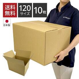 【1枚あたり259円】ダンボール 120サイズ×10枚セット 445×340×282 120cm 引っ越し みかん箱 包装用 宅配 収納 メルカリ 配送 配達 フリマ アプリ 荷造り 無地 新生活 一人暮らし 通販 ネットショップ 軽い 送料無料