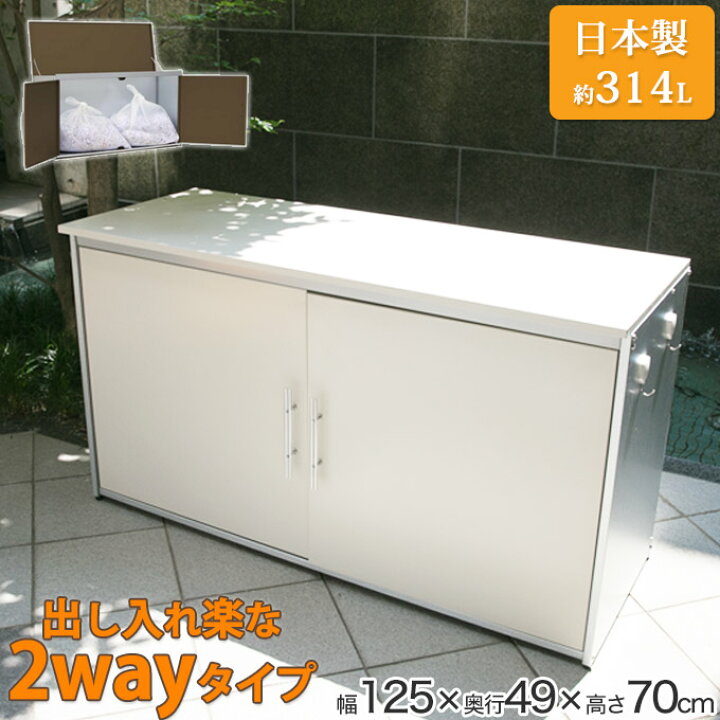 楽天市場】ゴミ箱 屋外 大容量 屋外収納ストッカー 屋外用物置 約幅125 