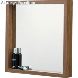 壁掛け鏡 鏡 壁掛鏡 壁掛けミラー 壁掛ミラー ウォールミラー 玄関ミラー 玄関鏡 ボックス 四角 正方形 スクエア ブラウン 茶色 ナチュラル ウォールナット ホワイト 白 リビング 玄関 洗面所 シンプル おしゃれ ディスプレイ 飛散防止 木目調 スクエアミラー