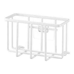 フィルムフック収納ラック タワーS ホワイト スポンジホルダー スポンジラック 収納 ラック ホルダー スポンジ置き キッチン収納 シンク内 シンク周り スポンジ 洗剤 収納 フィルムフック