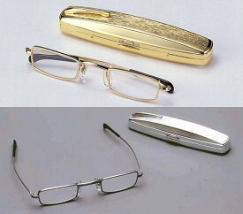 [強度+4.25〜+6.00]カンダオプティカル 老眼鏡 携帯用 カニメ シニアグラス ガラスレンズ メガネケース付 正規品