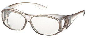 花粉 眼鏡 サングラス メガネの上から オーバーグラス S-Mサイズ ライトブラウン