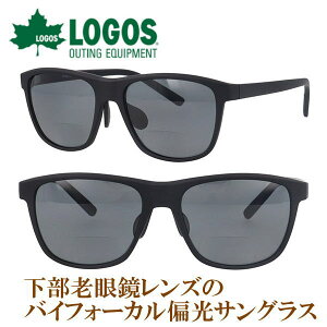 ロゴス LOGOS 偏光サングラス 下部 老眼鏡付 境目有り 遠近両用メガネ 遠近両用老眼鏡 バイフォーカルサングラス おしゃれ ウエリントン型 スモーク偏光レンズ UVカット 紫外線カット 釣り メ