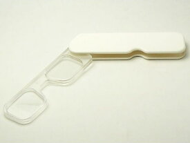 【メール便配送可能】老眼鏡 手持ち おしゃれ メガネ ルーペ 2枚レンズ付 +1.5 +2.5 C-RX6