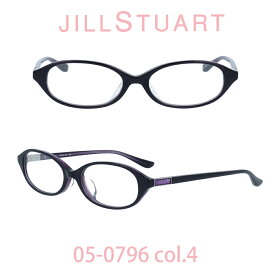 【国内正規品】ジルスチュアート メガネ Jill Stuart JIL-05-0796-4 ブラック/クリアパープル フルリム オーバル レディース 人気ブランド UVカット キュート おしゃれ フェミニン