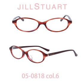 【クーポン利用で10%OFF】【国内正規品】ジルスチュアート メガネ Jill Stuart JIL-05-0818-6 クリアレッド/ダークレッド フルリム オーバル レディース 人気ブランド UVカット キュート おしゃれ フェミニン