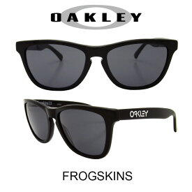 OAKLEY サングラス オークリー 野球 Sunglasses FROGSKINS 2043-01 Plished Black/Grey(オークリー サングラス フロッグスキン シャイニーブラック/グレー