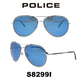 ポリス サングラス メンズ POLICE S8299I-583B ブルーミラー/シャイニーパラジウム・マットブラック