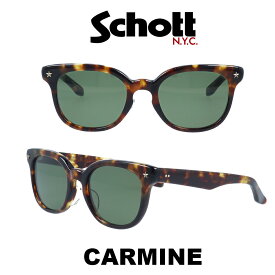 Schott N.Y.C ショット サングラス カーマイン CARMINE SHT-CARMINE-2 グリーン/ハバナ メンズ　レディース 革ジャンに合う