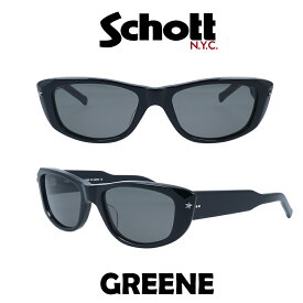 Schott N.Y.C ショット サングラス カーマイン CARMINE SHT-GREENE-1 スモーク/ブラック メンズ　レディース 革ジャンに合う