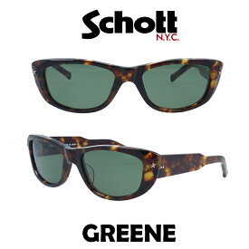 Schott N.Y.C ショット サングラス カーマイン CARMINE SHT-GREENE-2 グリーン/ハバナ メンズ　レディース 革ジャンに合う