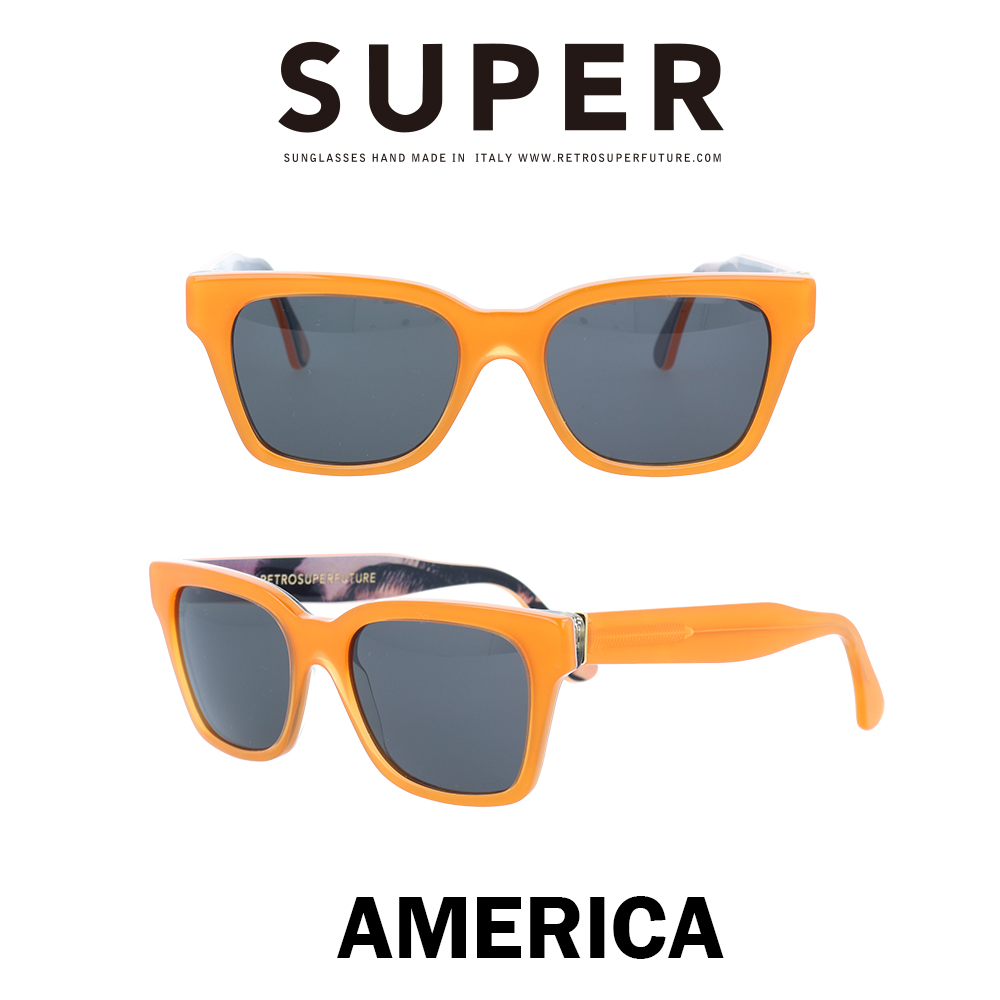 SUPER(スーパー) サングラス アメリカ America 669 オレンジサンセット/ブラック | メガネ・サングラスのプラネット