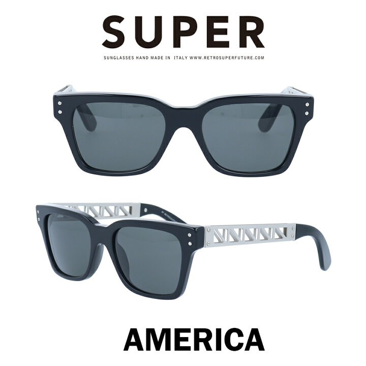 楽天市場】SUPER(スーパー) サングラス アメリカ America TMS ブラック 