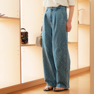 �y���������zYENN (�C�G��)�@�����b�J���^�C�����@�����b�N�X�@���C�h�f�j���@LASER CUT WIDE DENIM �y ���r���[�L�����y�[���Ώۏ��i �z