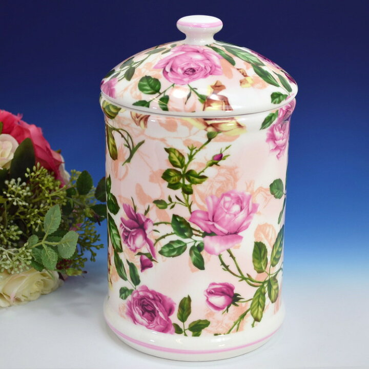 楽天市場 陶器 トイレポット ローズ ピンク サニタリーポット コーナーポット 薔薇 バラ おしゃれ Pas インテリア 生活雑貨 プランタ