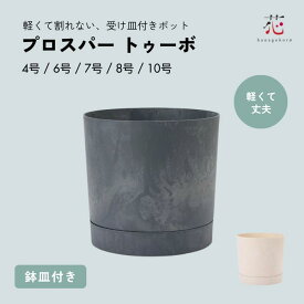 観葉植物 鉢 カバー プロスパー トゥーボ 植木鉢 軽量 10号 8号 7号 6号 4号 おしゃれ プラスチック 大型 小さい 大きい プランターカバー 受け皿付き 植え替え インテリア夏ギフト お中元