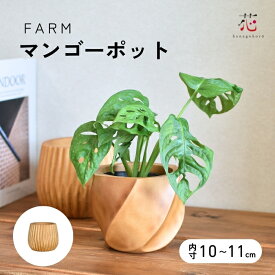 鉢カバー 小さい サイズ 軽い マンゴーポット 3号 北欧 植木鉢 おしゃれ 室内 プランター おすすめ かわいい FARM 底穴無し 観葉植物 木製 インテリア 移転祝い 開店祝い プレゼント夏ギフト お中元