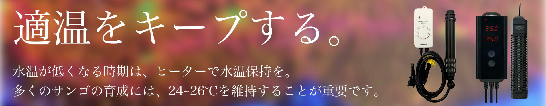 水槽用ヒーター　適温をキープする