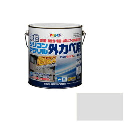アサヒペン 水性シリコンアクリル外かべ用 ソフトグレー 3kg 水性塗料・ペンキ