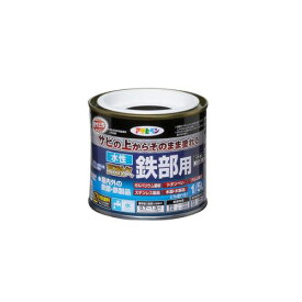 アサヒペン ペンキ塗料 水性高耐久鉄部用 1/5L 黒