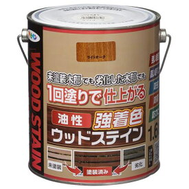 アサヒペン ペンキ塗料 油性強着色ウッドステイン 1.6L ライトオーク