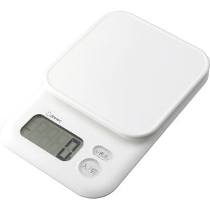 デジタルスケール ガナッシュ 2kg ホワイト ドリテック はかり デジタル 計量器 精密 料理 スイーツ作り 人気 おしゃれ 便利 キッチン