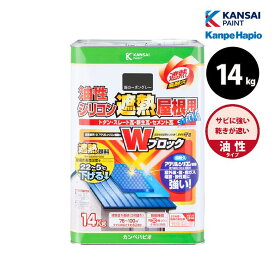 [エントリーでP+5倍] カンペハピオ 油性シリコン遮熱屋根用 14kg 全10色 屋根 ルーフ 遮熱 省エネ 防カビ 塗装 塗替え