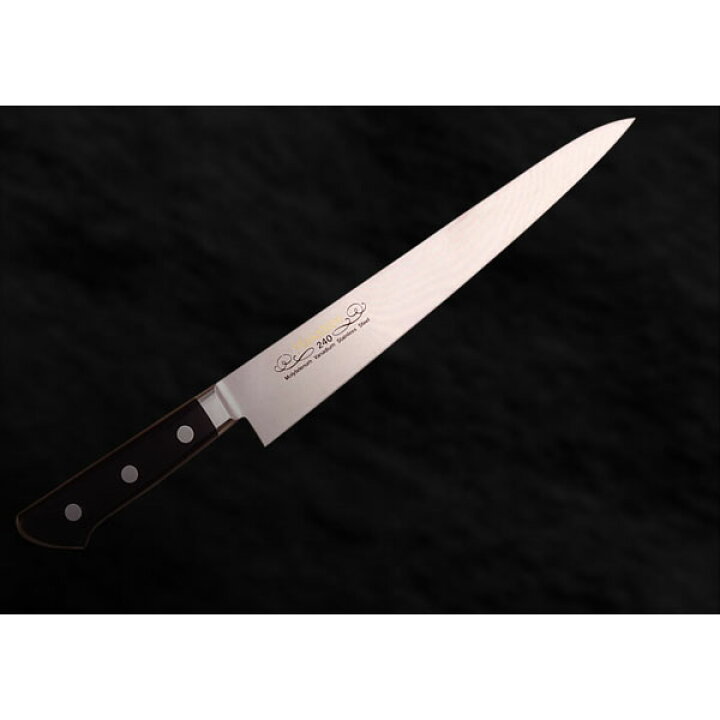 楽天市場】マサヒロ #13717 正広作 MV口金 筋引包丁 240mm 牛刀 