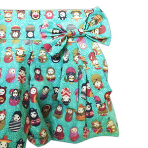 送料無料 女の子 ショートパンツ キッズ 子供服 かわいい マトリョーシカ かぼちゃパンツ りぼん おめかし 世界 民族衣装 変身 万博 おでかけ お誕生日パーティー ※日時指定不可