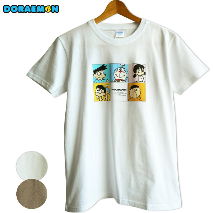 楽天市場 セール 送料無料 ドラえもん ｔシャツ レディース メンズ のび太 ジャイアン スネ夫 しずかちゃん マンガ コミック 白 茶色 ビッグサイズ ビッグシルエット ペアルック サンリオ 個性的 ボーイッシュ キャラクター藤子f不二雄 藤子プロ A梦