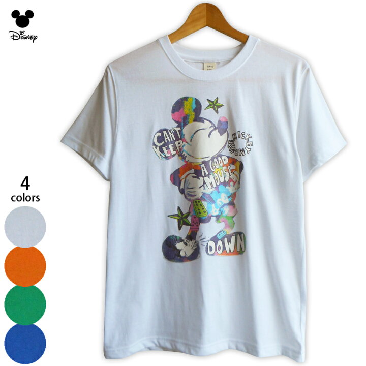 楽天市場 送料無料 Tシャツ ミッキー メンズ ディズニー ミッキーマウス ストリート アート サイケデリック 派手 グラフィック コラージュ ドミノ スター レディース Disney ペアルック リンクコーデ 目立つ Tdl 変顔 ドラッグ タイダイ 白 オレンジ 緑 青 70年代 80年代