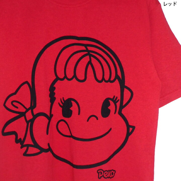 楽天市場】送料無料 ペコちゃん Tシャツ メンズ 赤 黒 不二家 