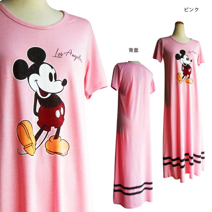 楽天市場】ディズニー ミッキー ワンピース 送料無料 Tシャツワンピ 